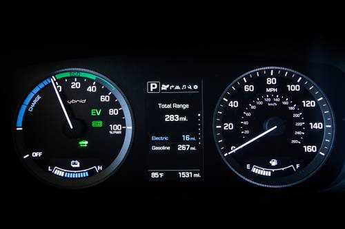 2016 Hyundai Sonata Plug-In Hybrid Limited Sedan Gauge Cluster