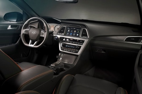 2016 Hyundai Sonata Sport 2.0T w/Black Leather Sedan Interior