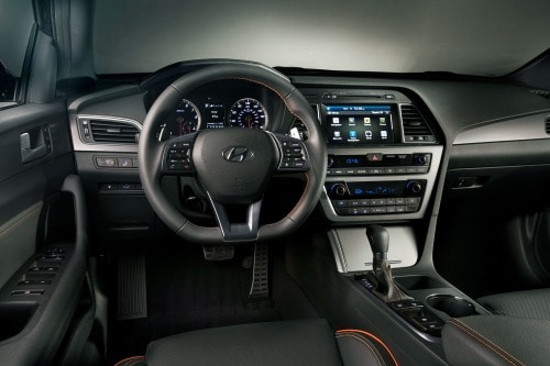 2016 Hyundai Sonata Sport 2.0T w/Black Leather Sedan Interior