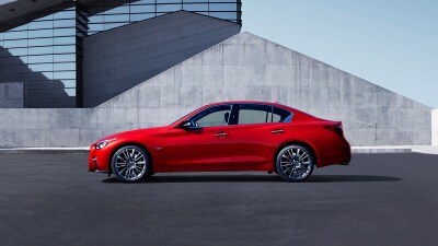 2018 Infiniti Q50 3 0t Luxe Review Ratings Edmunds The 2018 Infiniti Q50 Sedan Here In Red Offers All Wheel Drive As