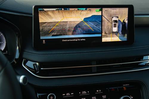 2025 INFINITI QX60 LUXE 4dr SUV Center Console. Black Edition Package Shown.