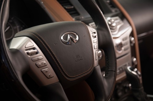 2018 INFINITI QX80 4dr SUV Steering Wheel Detail