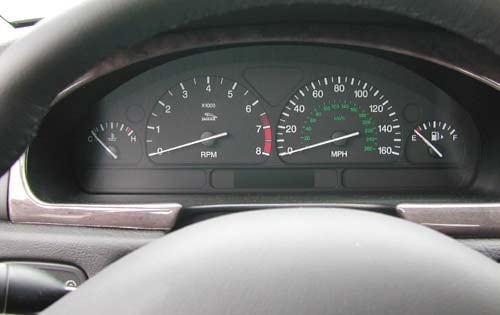 2002 Jaguar S-Type V8 Gauge Cluster Shown