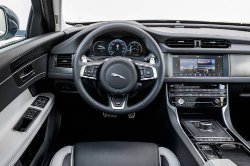 2020 Jaguar XF Sportbrake S Sport Wagon Steering Wheel Detail. Options Shown.