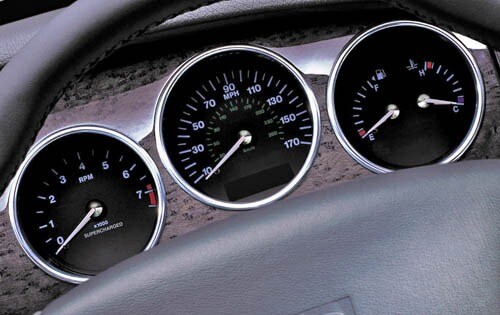 2004 Jaguar XKR Gauge Cluster Shown