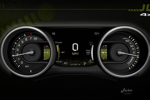 2022 Jeep Wrangler 4xe Unlimited Rubicon Convertible SUV Gauge Cluster