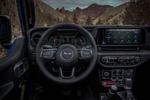 2024 Jeep Wrangler 4xe Rubicon X Convertible SUV Steering Wheel Detail