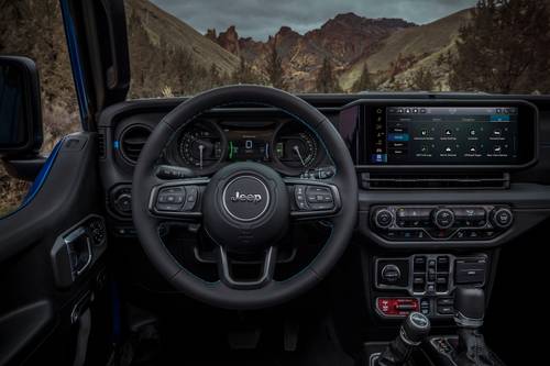 2025 Jeep Wrangler 4xe Rubicon X Convertible SUV Steering Wheel Detail
