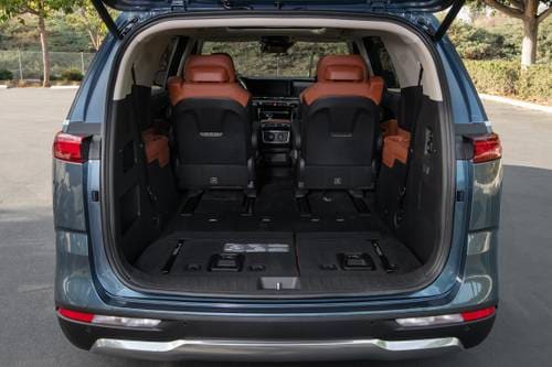 Kia Carnival SX Prestige Passenger Minivan Rear Seats Down