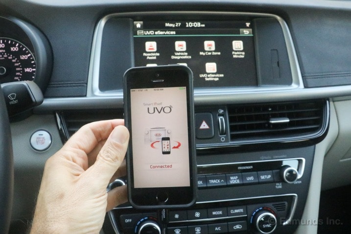 2016 Kia Optima Edmunds Road Test One Of The Main Function Ons On Our 2016 Kia Optima Dashboard Is For Uvo Unidentified Vehicle Object Maybe No It S Just Umbrella Name