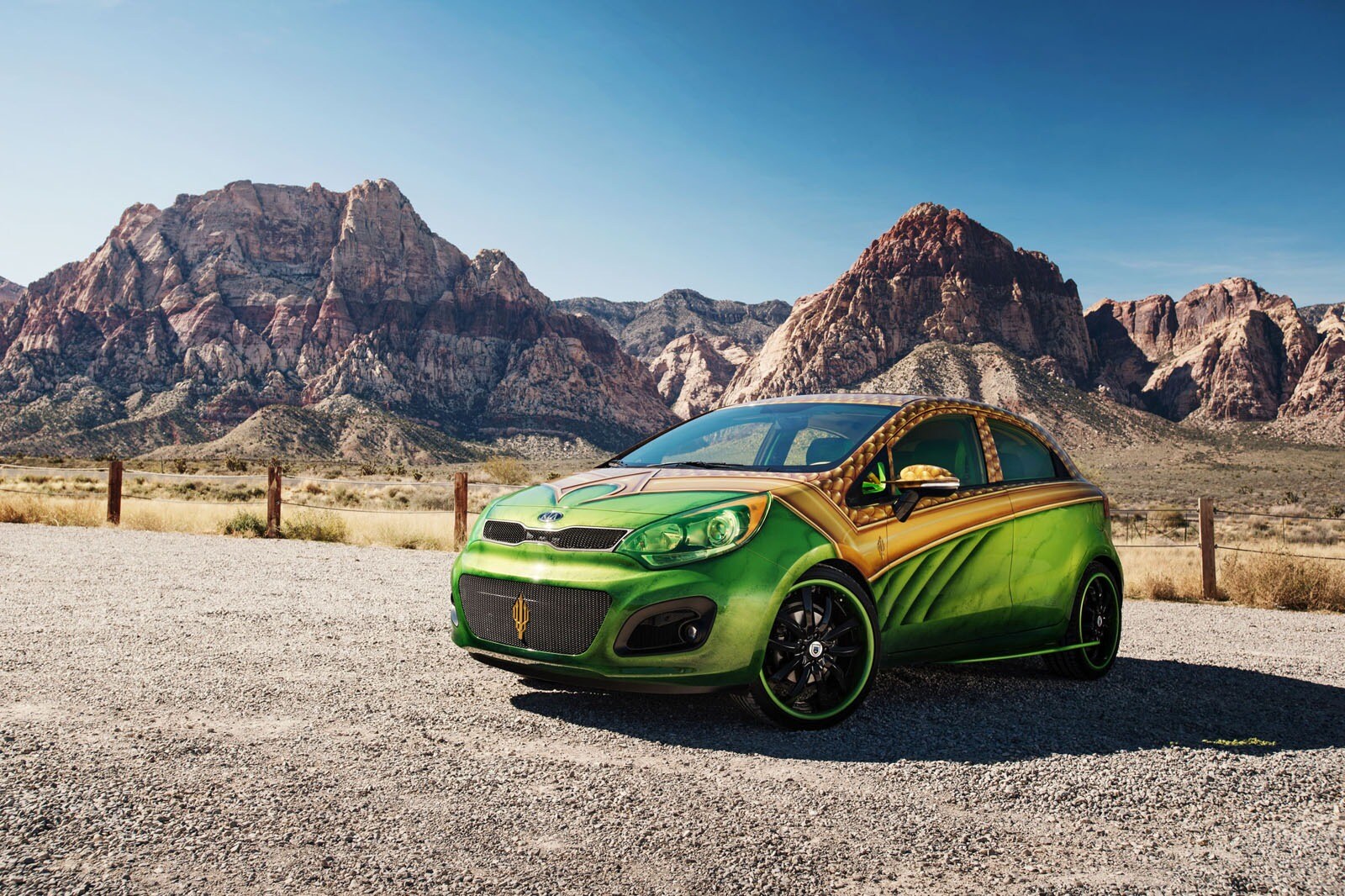 Aquaman Gets Wheels, Courtesy of Custom Kia Rio Five-Door | Edmunds