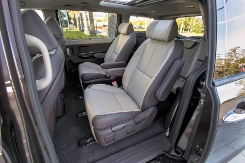 2016 Kia Sedona SX Limited Passenger Minivan Rear Interior Shown