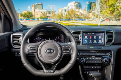 Kia Sportage SX 4dr SUV Steering Wheel Detail