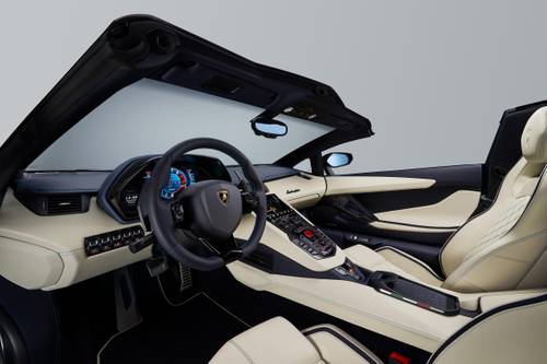 2019 Lamborghini Aventador S Roadster Convertible Steering Wheel Detail