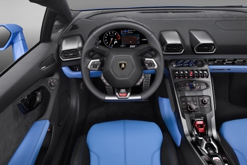 2017 Lamborghini Huracan LP 610-4 Spyder Convertible Steering Wheel Detail