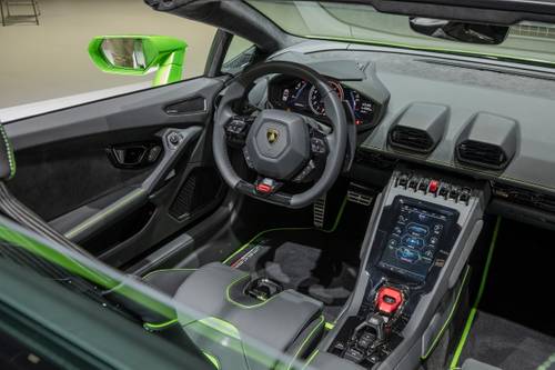 2023 Lamborghini Huracan EVO Spyder Convertible Steering Wheel Detail