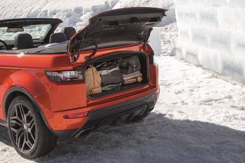 Land Rover Range Rover Evoque HSE Dynamic Convertible SUV Cargo Area. Options Shown.
