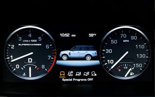 2010 Land Rover Range Rover Supercharged Instrument Cluster Shown
