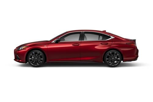 2025 Lexus ES 350 F SPORT Handling Sedan Profile. Black Line Special Edition Package Shown.