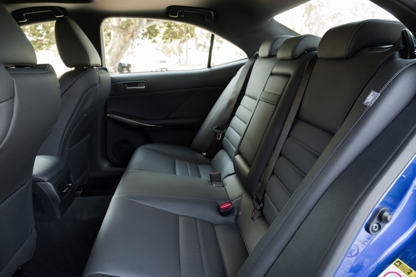 Lexus IS 300 Sedan Rear Interior. F SPORT Package Shown.