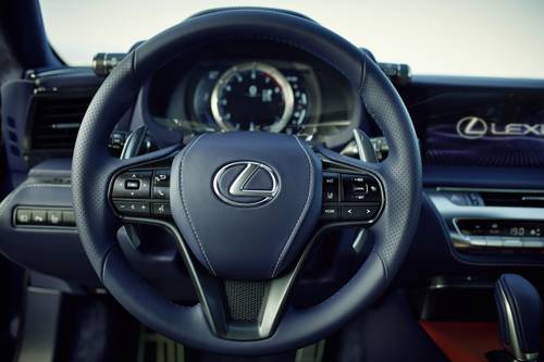 Lexus LC 500h Coupe Steering Wheel Detail