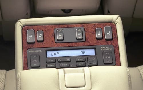 2004 Lexus LS 430 Rear Passenger Seat, Audio and Climate Controls