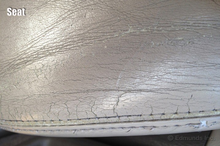 Not all the seats are crusty like this. This is just the worst part, which is on the seat bolster of the driver seat.