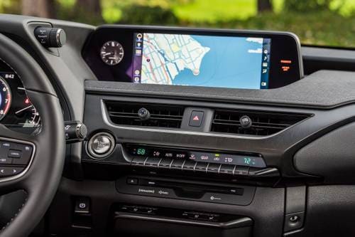 Lexus UX 200 4dr SUV Center Console. Options Shown.