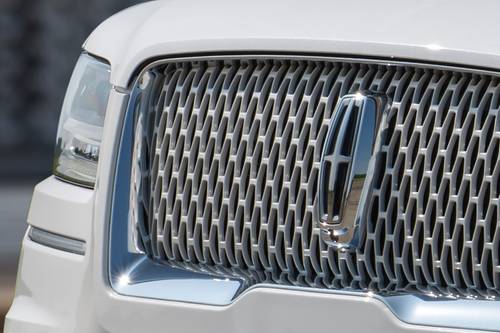 Lincoln Navigator Reserve 4dr SUV Front Badge. Monochromatic Package Shown.