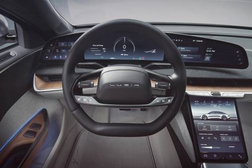 2023 Lucid Air Grand Touring Sedan Steering Wheel Detail