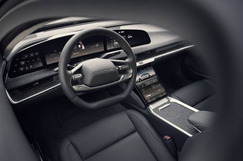 2023 Lucid Air Pure Sedan Steering Wheel Detail