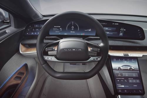 2025 Lucid Air Grand Touring Sedan Steering Wheel Detail
