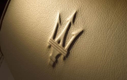 2005 Maserati Quattroporte Headrest Badging Detail
