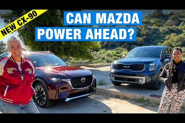2024 Mazda CX-90 vs. 2023 Kia Telluride | Three-Row SUV Head-to-Head | Driving Impressions & More!