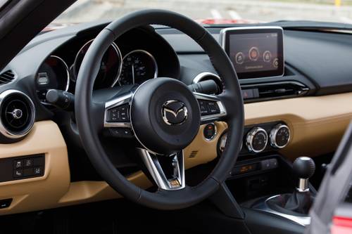 2017 Mazda MX-5 Miata RF Grand Touring Convertible Steering Wheel Detail
