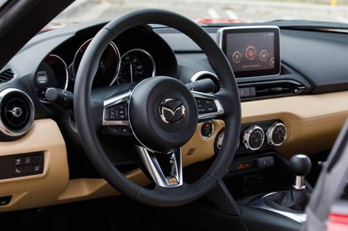 Mazda MX-5 Miata RF Grand Touring Convertible Steering Wheel Detail