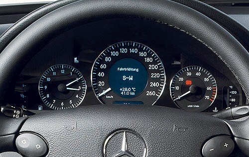 2006 Mercedes-Benz CLK-Class Gauge Cluster, European Model Shown