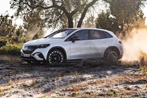 2025 Mercedes-Benz EQE SUV EQE 500 4MATIC 4dr SUV Lifestyle Exterior. European Model Shown.
