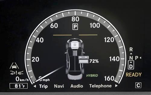 2010 Mercedes-Benz S-Class S400 Hybrid Instrument Cluster Shown