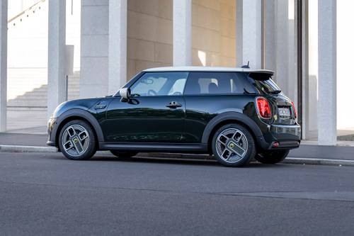 MINI Hardtop 2 Door Cooper SE 2dr Hatchback Profile. Resolute Edition Shown.