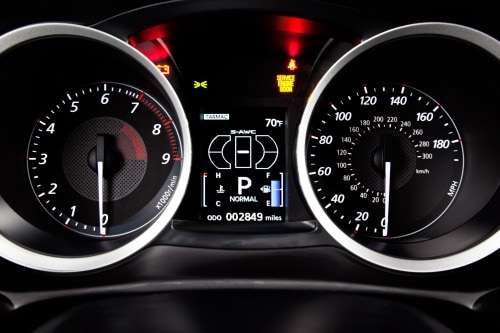 2010 Mitsubishi Lancer Evolution MR Touring Sedan Gauge Cluster