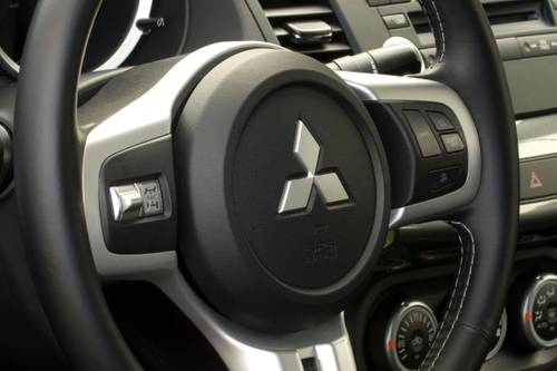 2013 Mitsubishi Lancer Evolution GSR Sedan Steering Wheel Detail