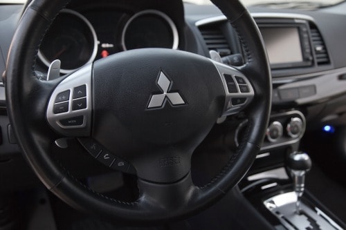 2013 Mitsubishi Lancer GT Sedan Steering Wheel Detail