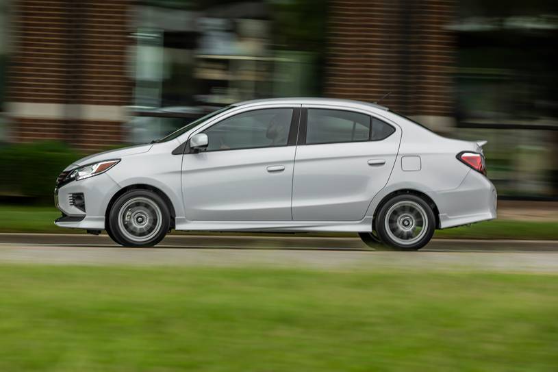 2021 Mitsubishi Mirage G4 Carbonite Edition Sedan Profile Shown 2021 Mitsubishi Mirage G4 Carbonite Edition Sedan Profile Shown
