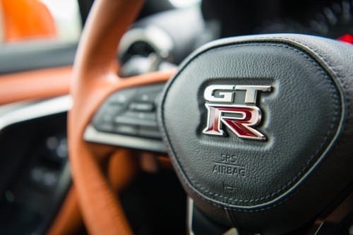 2018 Nissan GT-R Premium Coupe Steering Wheel Detail