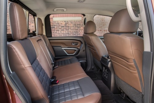 2017 Nissan Titan Platinum Reserve Crew Cab Pickup Rear Interior