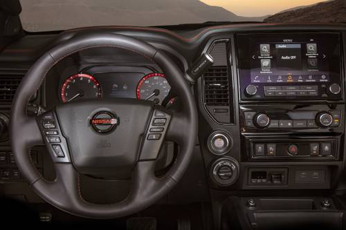 Nissan Titan PRO-4X Crew Cab Pickup Steering Wheel Detail
