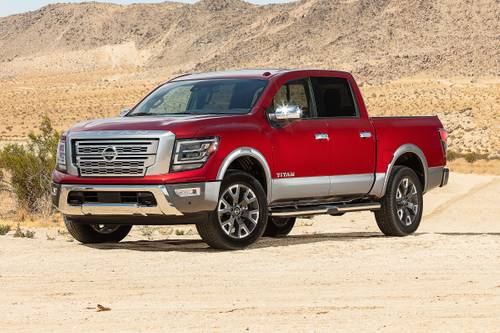 Titan Platinum Reserve Crew Cab Pickup Exterior Shown