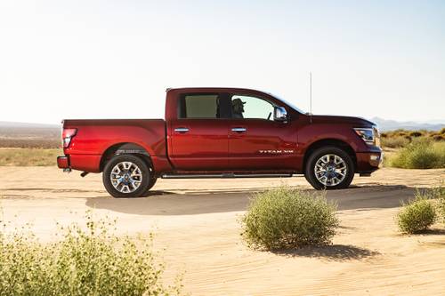 2021 Nissan Titan SL Crew Cab Pickup Profile Shown