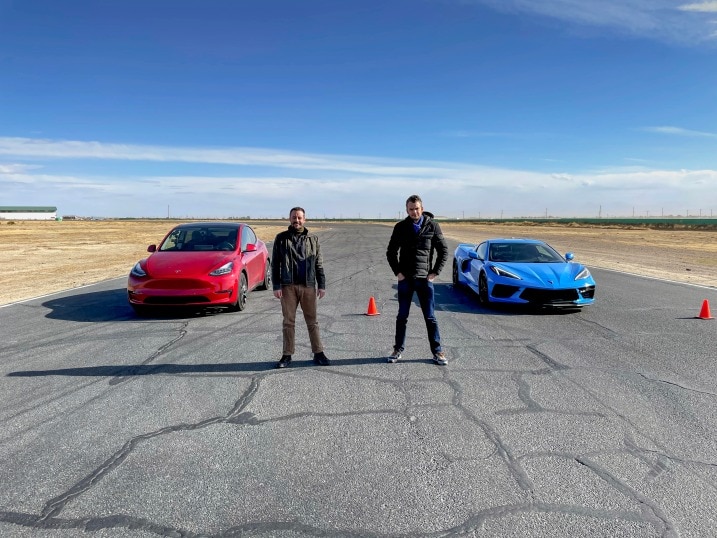 Tesla Model Y vs. Chevrolet Corvette.